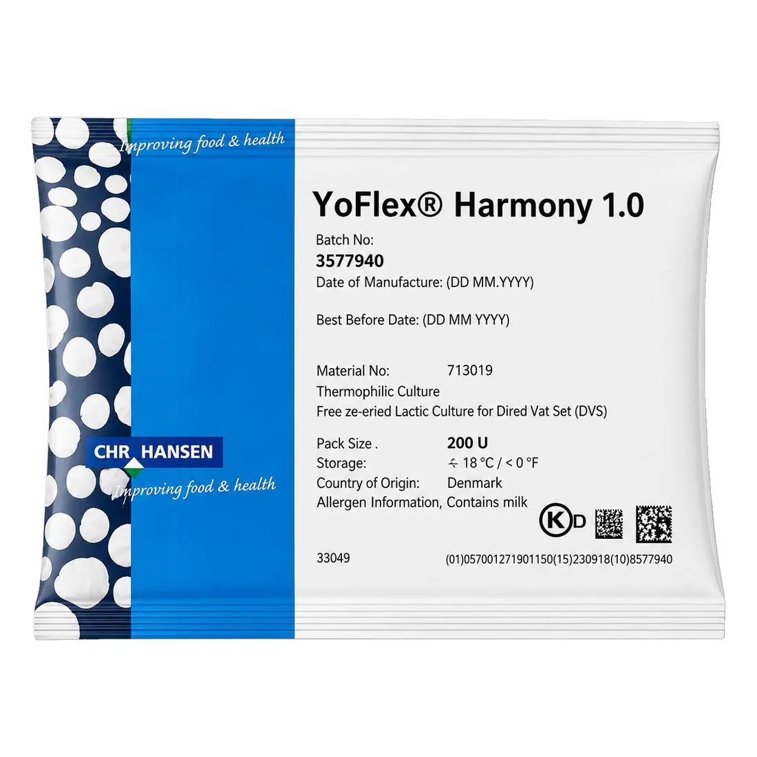 Chr.Hansen YoFlex Harmony 1.0 — Йогурт, сметана, кефир